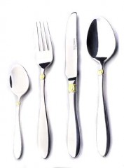 Столовые приборы Aura gold (24 предмета) - Фото 1