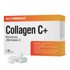 Коллаген Витамин С Collagen C Повышает эластичность и упругость кожи Восстанавливает волосы и ногти Укрепляет кости, суставы и связки 650мг 60капсул - Фото 1