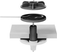 Потолочное крепление для модулей микрофонов для Rally «Mic Pod Pendant Mount Off White» - Фото 3