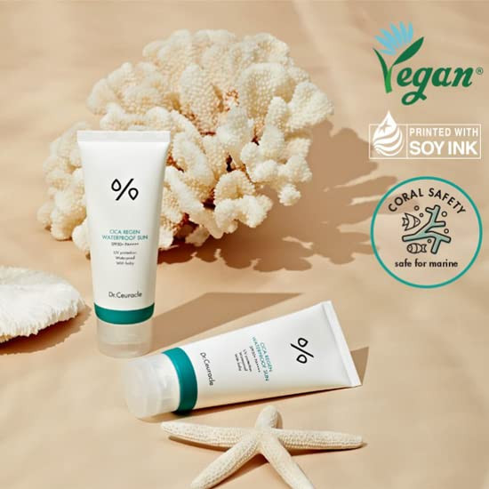 Солнцезащитный водостойкий крем для лица Cica Regen, SPF 50+