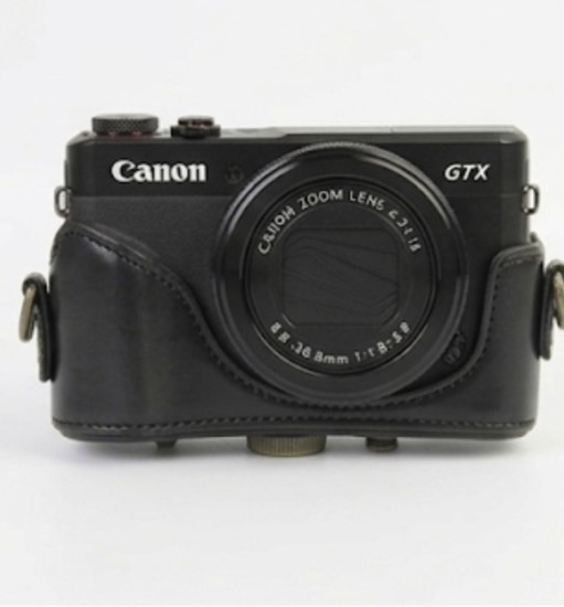 Чехол для Canon PowerShot G7X — черный,премиальная эко-кожа