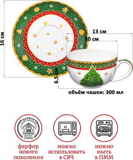 Чайная пара «Новогодняя елка»
