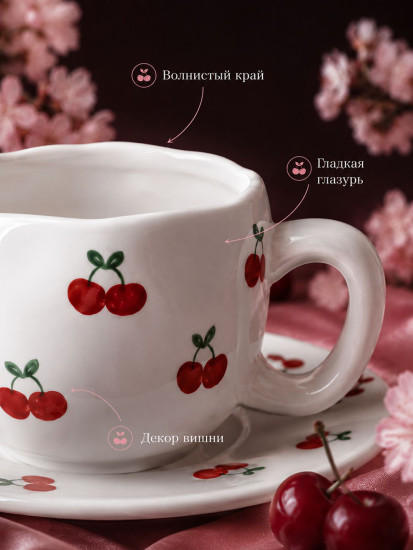 Чайная пара «Вишенки»
