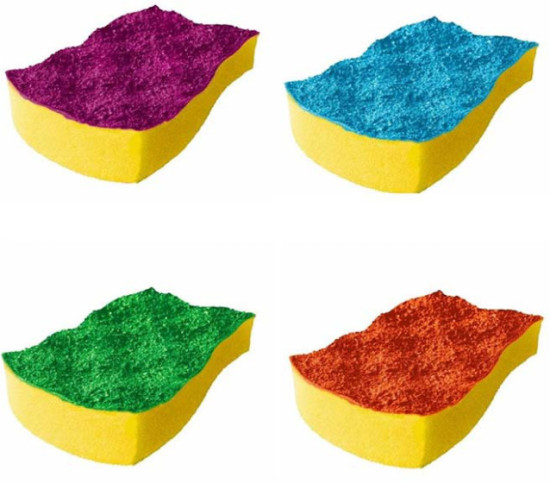 Губки для мытья посуды Pur Colors универсальные