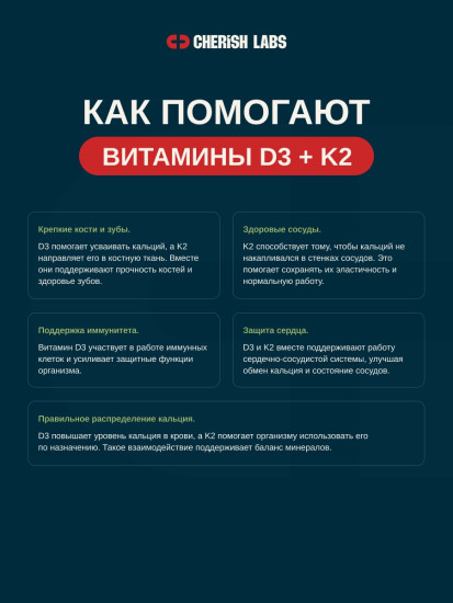 Витамины D3+К2 капсулы