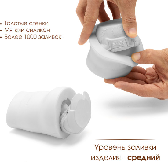 Силиконовая форма кашпо Матрешка