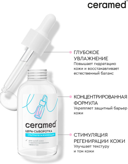 Цера-сыворотка для лица Ультраувлажняющая с гиалуроновой кислотой, 30мл