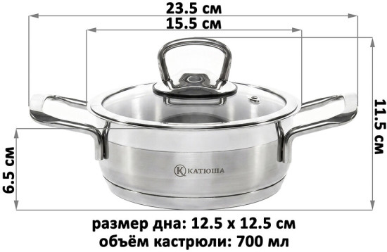 Кастрюля с стеклянной крышкой