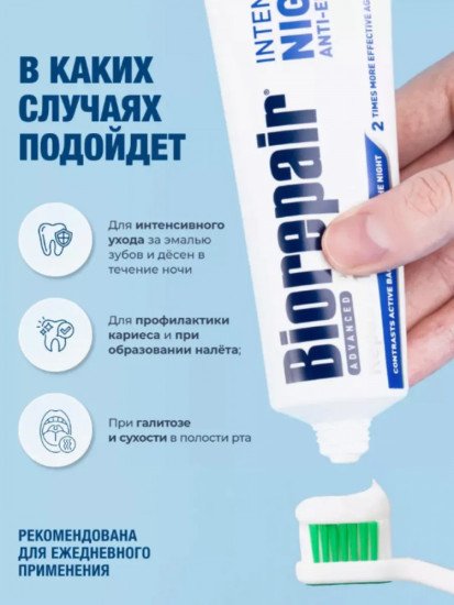 Зубная паста ночная для восстановления «Intensive Night»