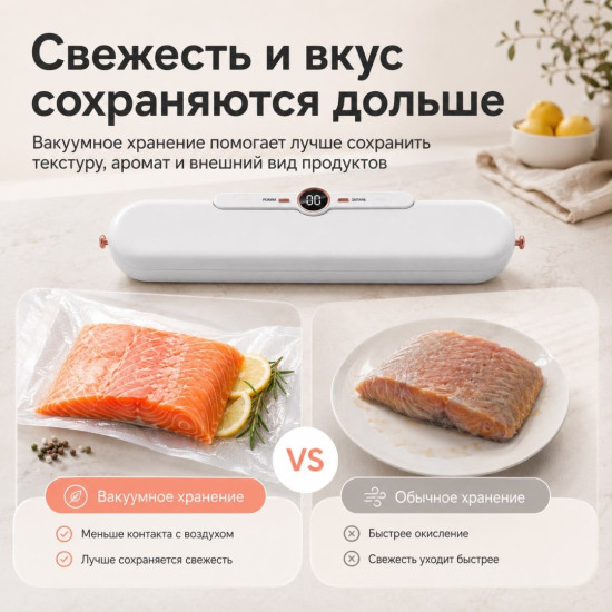 Вакуумный упаковщик YQ-661 белый