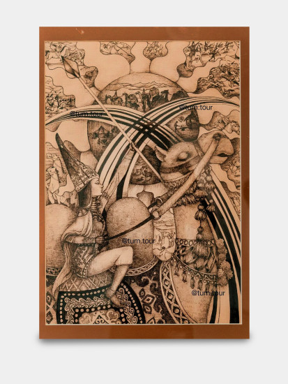 Открытки казахские Қыздарай, авторский этно дизайн, 10*15, 20 г.