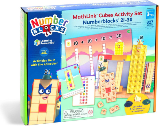 Набор активностей «Numberblocks 21 до 30 с математическими кубиками»