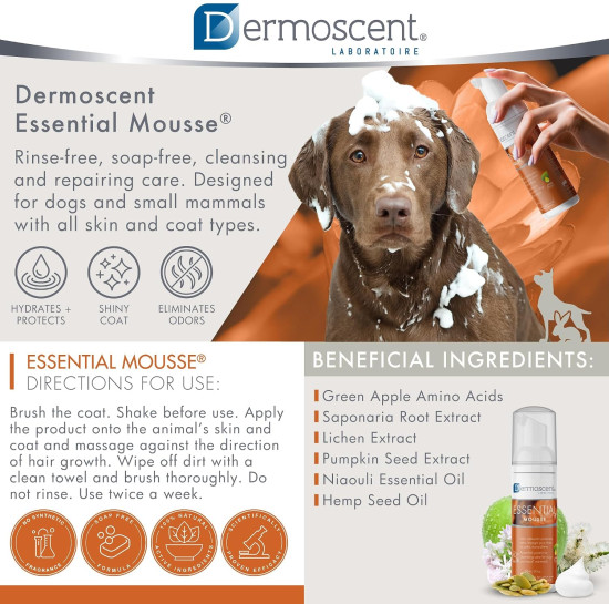 Мусс для сухой чистки шерсти собак «Essential Mousse»