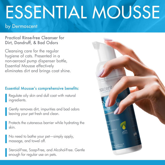 Мусс для сухой чистки шерсти кошек «Essential Mousse»