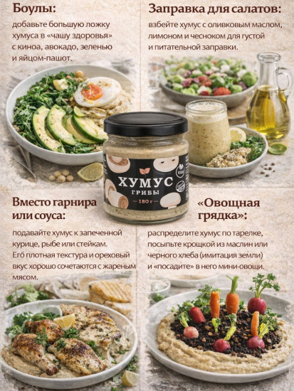 Хумус с грибами