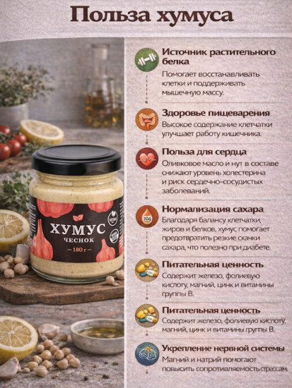 Хумус чесночный