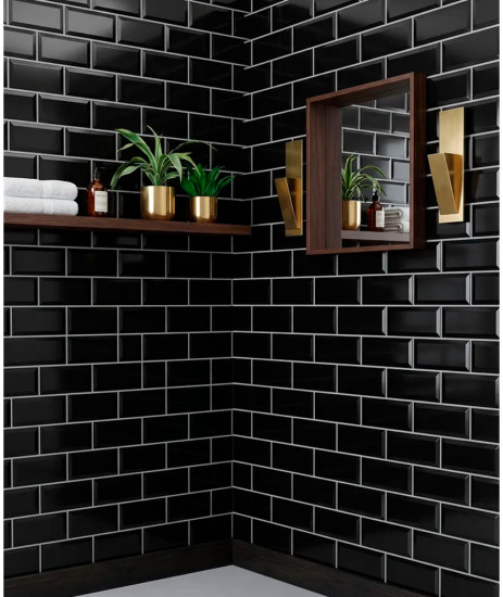 Панели стеновые самоклеящиеся 60×30см 10шт 1.8кв. м. черный