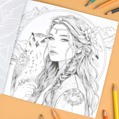 Книжка-раскраска «Девушки и животные» - Фото 4