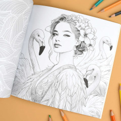Книжка-раскраска «Девушки и животные» - Фото 5