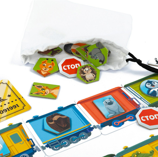 Игра настольная «По вагонам!»