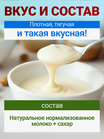 Сгущенное молоко цельное с сахаром