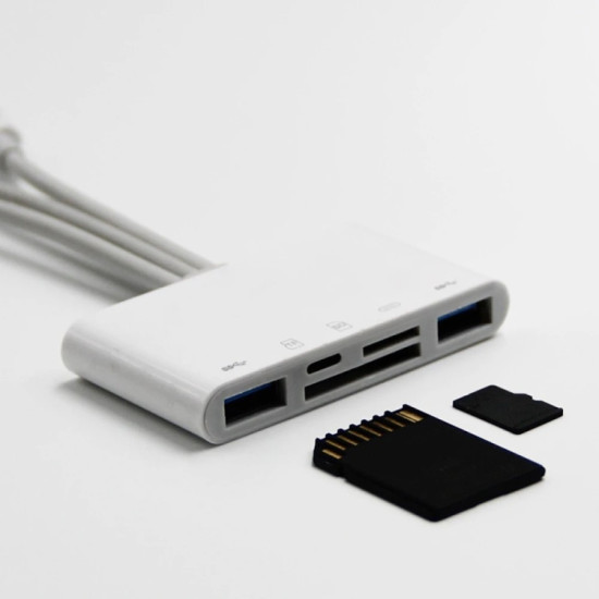 Картридер NK-1032 Pro Lightning для SD, microSD, USB 2.0