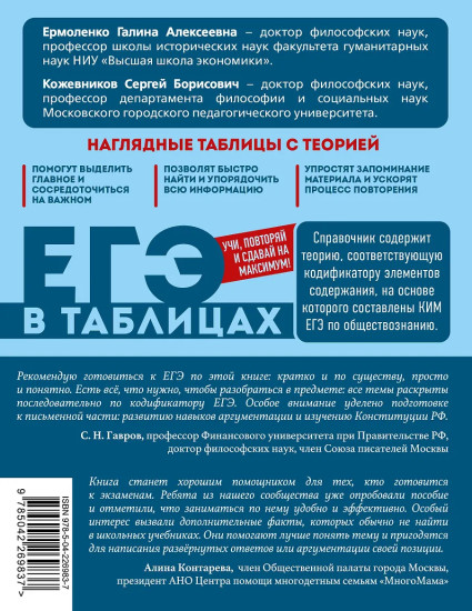 Обществознание. ЕГЭ в таблицах