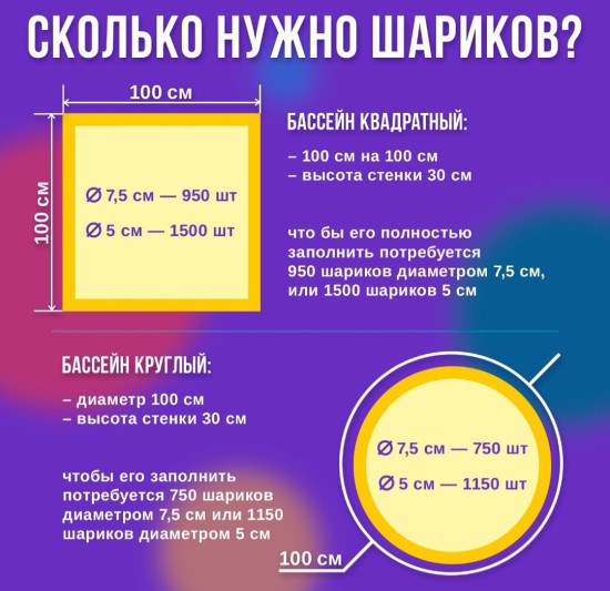 Шарики для сухого бассейна с рисунком, диаметр шара 7.5 см, набор 60 штук, разноцветные