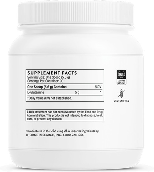 Порошок L-глутамина, L-Glutamine Powder, 513 г