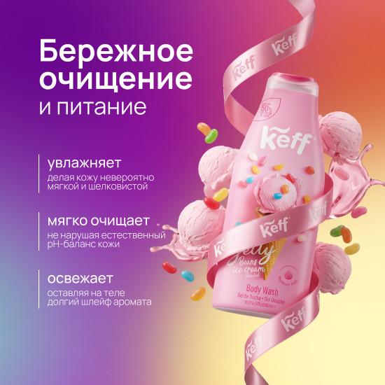 Крем-гель для душа «Мороженое с мармеладом. Body Wash Jelly Beans»