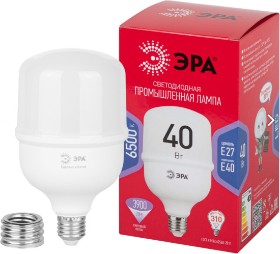 Лампа светодиодная RED LINE LED POWER T100-40W-6500-E27/E40 R E27/E40 R 40 Вт колокол холодный белый свет