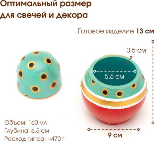 Силиконовая форма кашпо Матрешка
