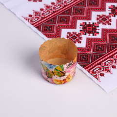 Форма бумажная для кекса, маффинов и кулича «Бабочки цветные» - Фото 1