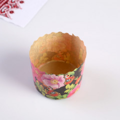 Форма бумажная для кекса, маффинов и кулича «Шиповник» - Фото 1