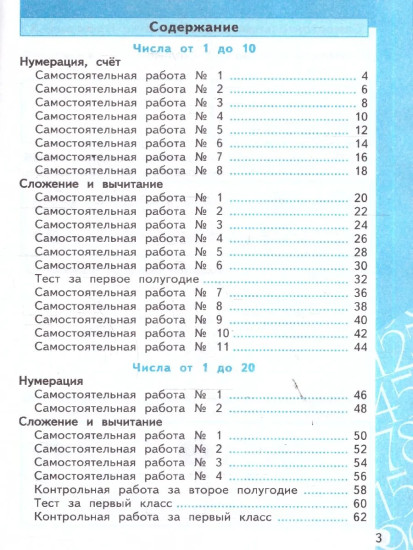 Математика. 1 класс. Самостоятельные и контрольные работы