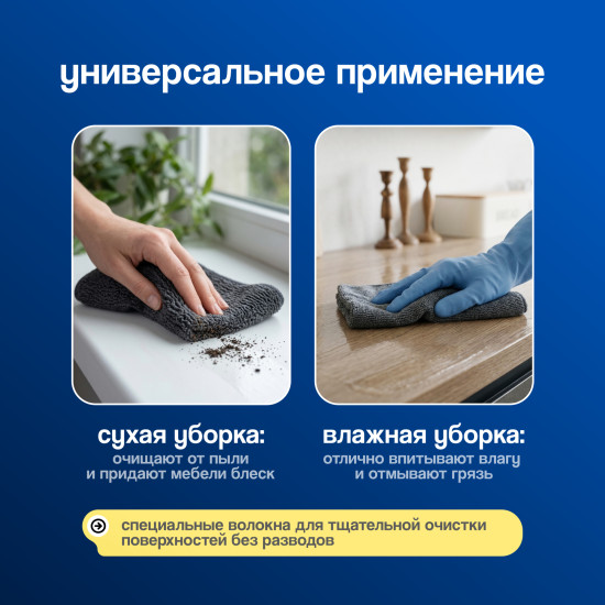 Набор тряпок для уборки «Microfiber Cloth Decor»