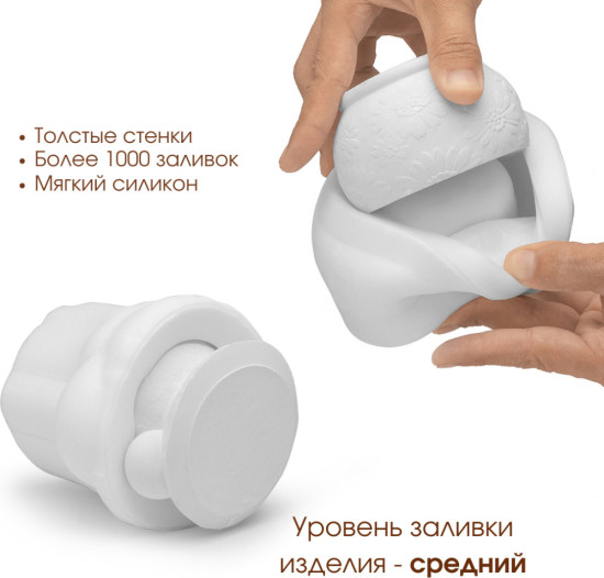 Силиконовая форма «Неваляшка с ромашками»