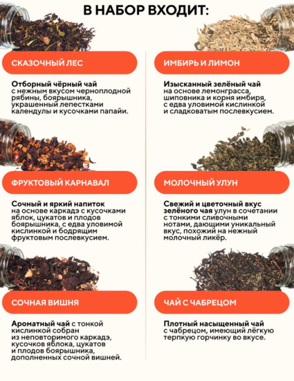 Набор чая в баночках