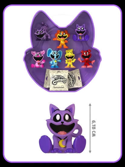 Набор мини-фигурок по мотивам игры Поппи Плейтайм «S3 Critters Catnap»