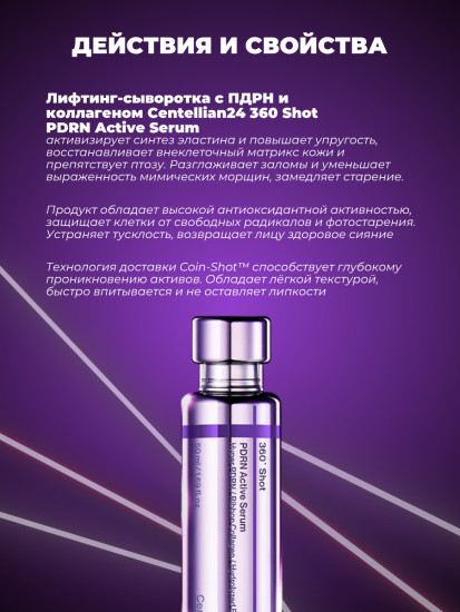 Лифтинг-сыворотка с ПДРН и коллагеном 360º Shot PDRN Active Serum
