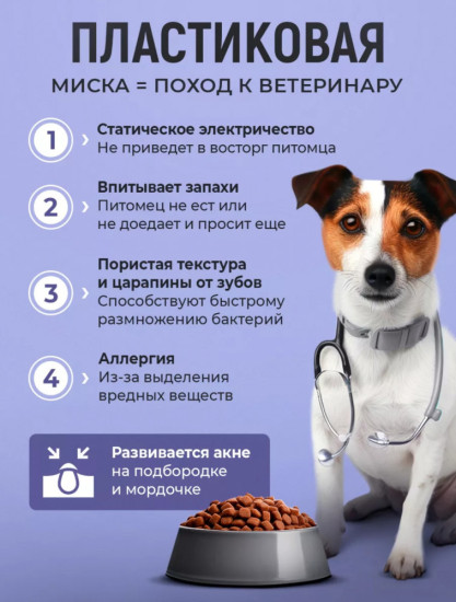 Двойная миска для животных PetKit 2black