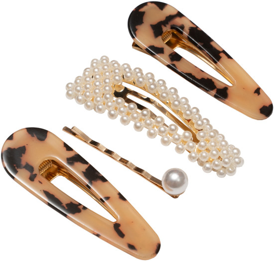Набор заколок для волос «Леопард и бусины»