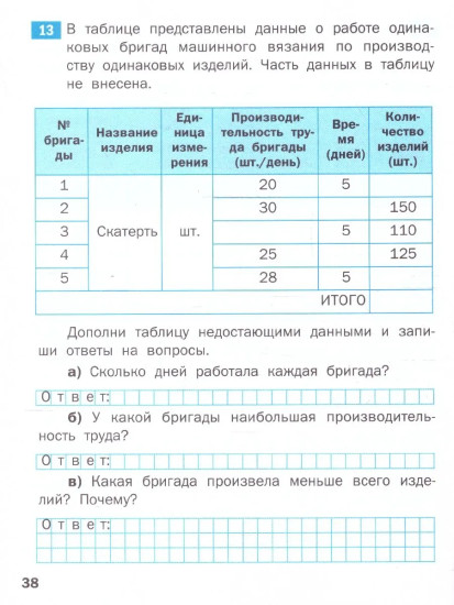 Комбинаторные и логические задачи. 4 класс