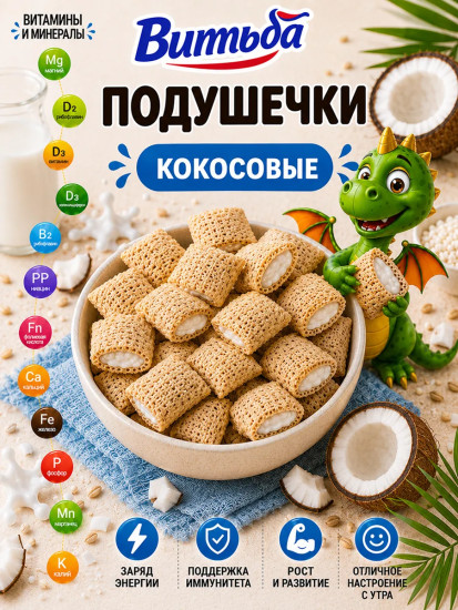 Подушечки с кокосовой начинкой