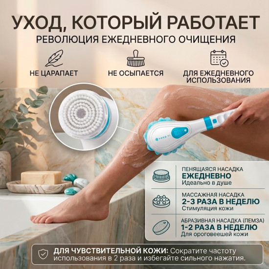 Щетка для ванны и душа электрическая