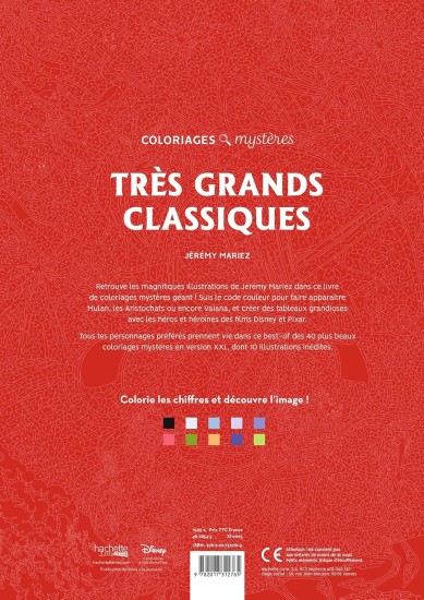 Раскраска по номерам «Très grands classiques А3»