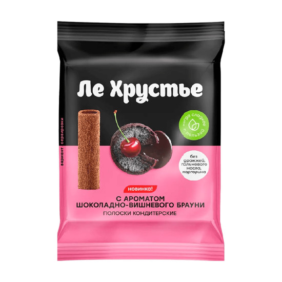 Полоски кондитерские с ароматом шоколадно-вишневого брауни