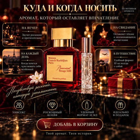 Духи «Baccarat Rouge 540» по мотивам аромата