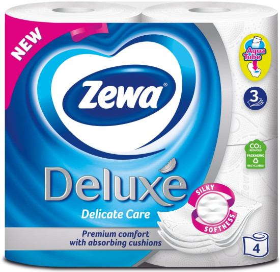Туалетная бумага белая «Deluxe Delicate Care»