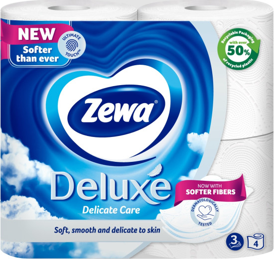 Туалетная бумага белая «Deluxe Delicate Care»